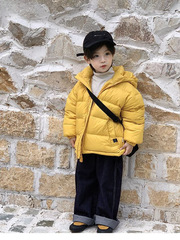 Children's down jackets for boys and girls, thick coats for babies, autumn and winter clothing, suitable for middle-aged children, winter outerwear, warm outer jacket