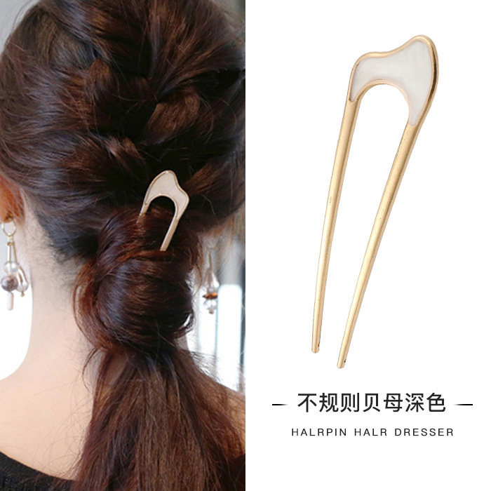 Diario de verano viajes fijos bolos de cabeza abrazadera de cabello en forma de U, abrazadera de cabello en forma de U, nuevo cabello de cabello de disco