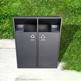 酒店不锈钢垃圾桶商用带烟灰缸大堂电梯口商场小区户外果皮箱其他