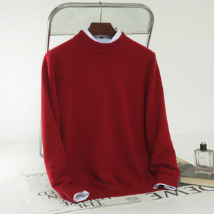 Cashmere Sweater Men's 100 Pure Cashmere Autumn and Winter New Seven-stitch Thickened Half-turtleneck Loose plus size Knitted Sweater