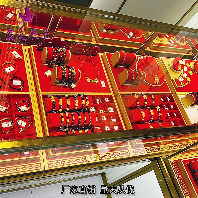 珠宝展示道具层次设计黄金珠宝道具体现主题陈列道具工厂直供