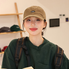 日系刺繡鴨舌帽男女軟頂帽子夏季防曬遮陽棒球帽潮牌帽子春款女時