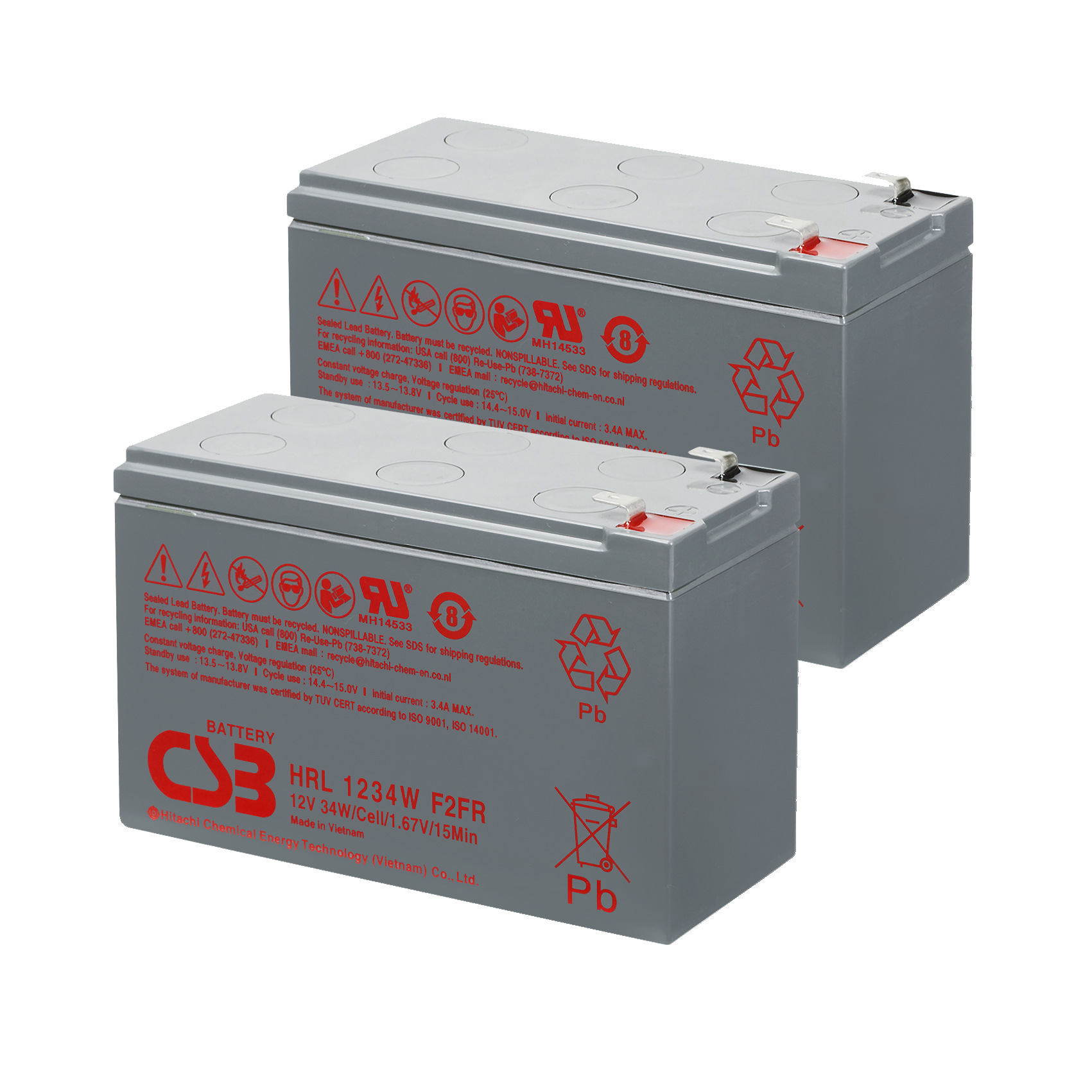 CSB蓄电池 HRL1234W 12V34W UPS电源 应急照明设备 安全系统电池