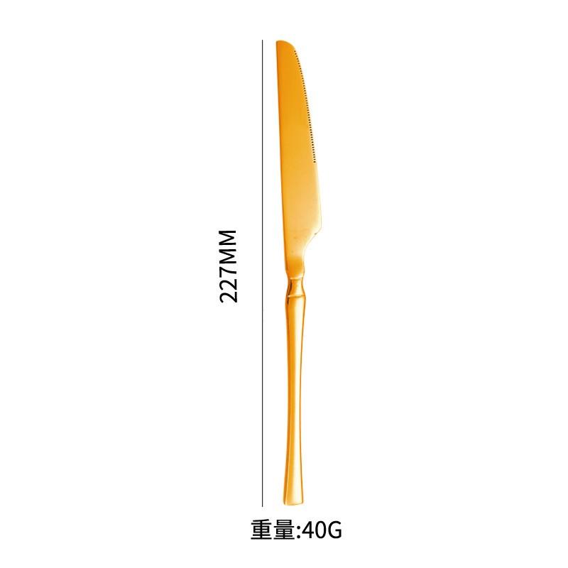 Juego de cubiertos de acero inoxidable diseño delgado de cintura pequeña, 4 piezas en caja de regalo – venta transfronteriza.