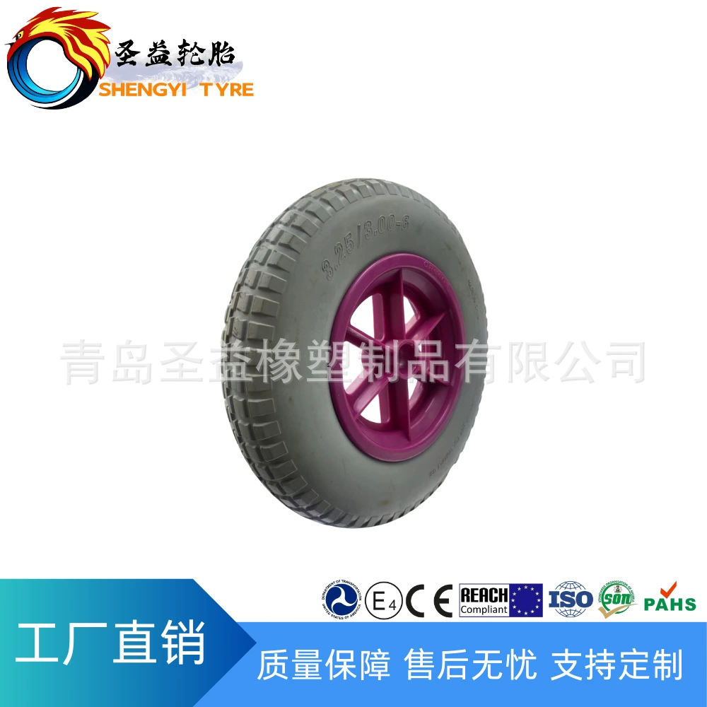 [Поставка производителя] 3,00-8 Надувное колесо из пенополиуретана, оптовая продажа, малая промышленная техника, колесо для тележки