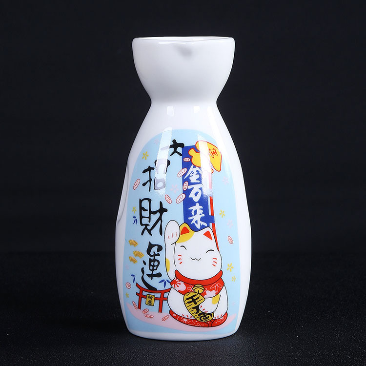 日本酒温酒器セット 陶器製温酒器 温酒カップ 酒器 白酒用具 温酒器 招き猫|undefined