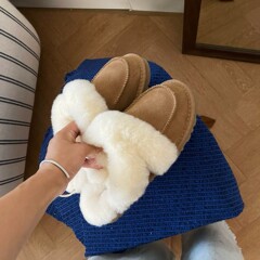 毛毛拖鞋女外穿高级感舒适大码轻便休闲加绒包头拖桑坡冬季拖鞋女