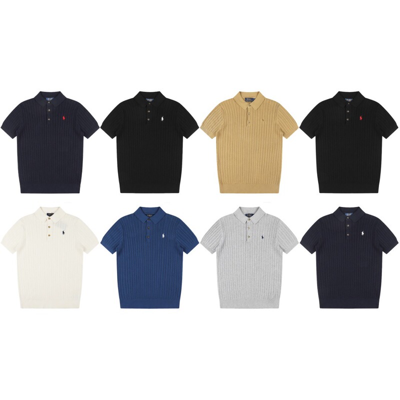 Cross-Border Dropshipping Rl Ralph Lauren Craftsmanship Heavy-Duty Embroidered Cable-Knit Loose-Fitting Polo Shirt for Men and Women Cross-Border Dropshipping Rl Ralph Lauren Craftsmanship Heavy-Duty Embroidered Cable-Knit Loose-Fitting Polo Shirt for Men and Women