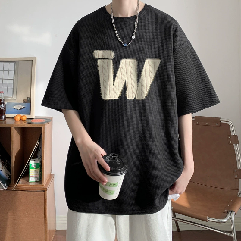 Вафли! Футболка с коротким рукавом в гонконгском стиле, Мужская футболка с коротким рукавом, Мужская футболка с коротким рукавом, Мужская HDX413-P25