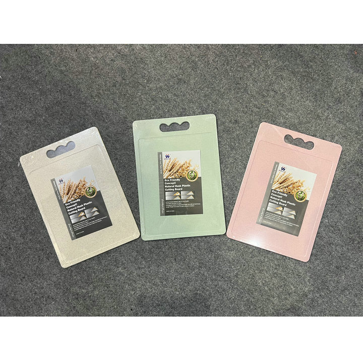 Trigo de Yiwu redondo colgable tablero de corte de verduras tablero de corte de frutas tablero de verduras de doble cara cocina doméstica image 3