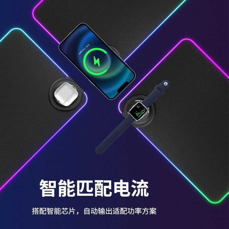 With synchronisation with phone, universal glowing headphones, wireless watch, charger for office, gaming mouse