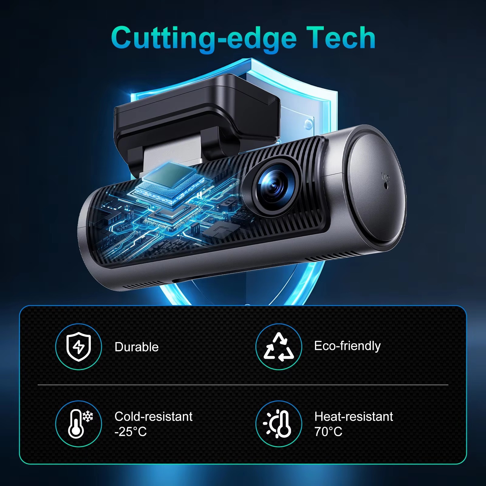 Cross-Border Driving Recorder with High-Definition Dual Lenses, Front and Rear 4K+4K, Mobile Phone Wifi Connectivity, Gps Car Recorder