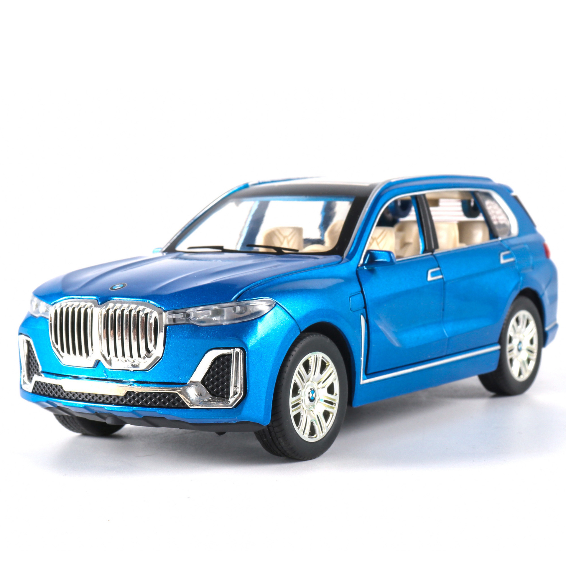 1(盒裝）X7仿真1;24SUV帶聲光兒童玩具合金越野車模擺件批發代發