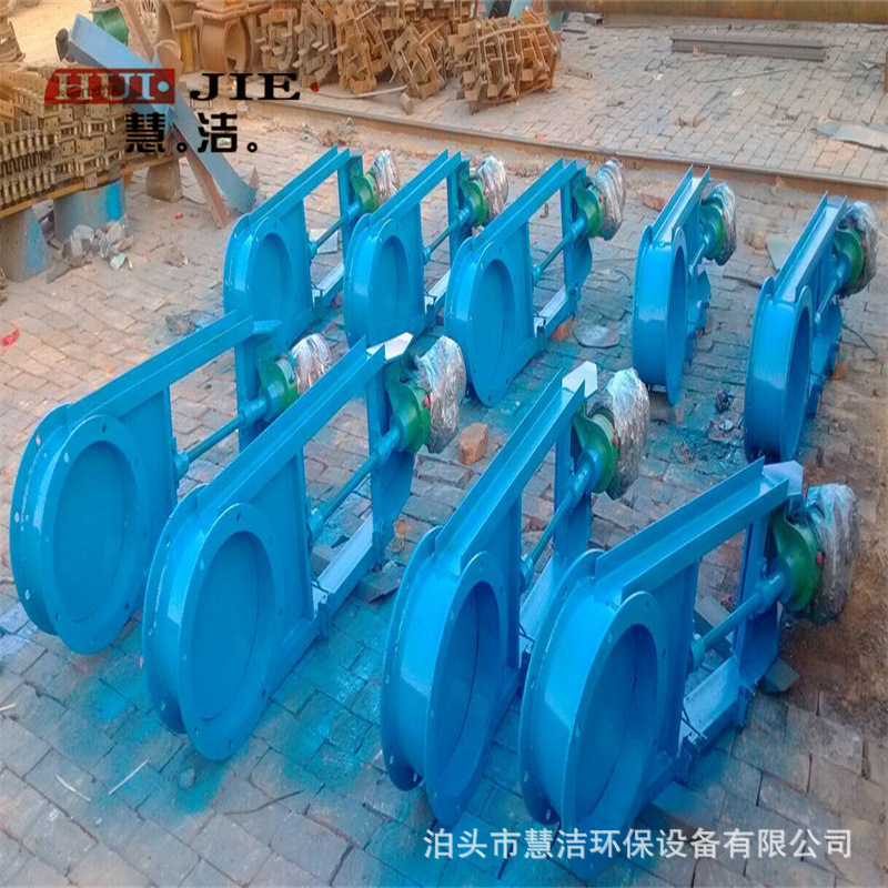 电动螺旋闸阀插板阀平板闸板阀dn500闸门输灰气动插板门手轮闸门