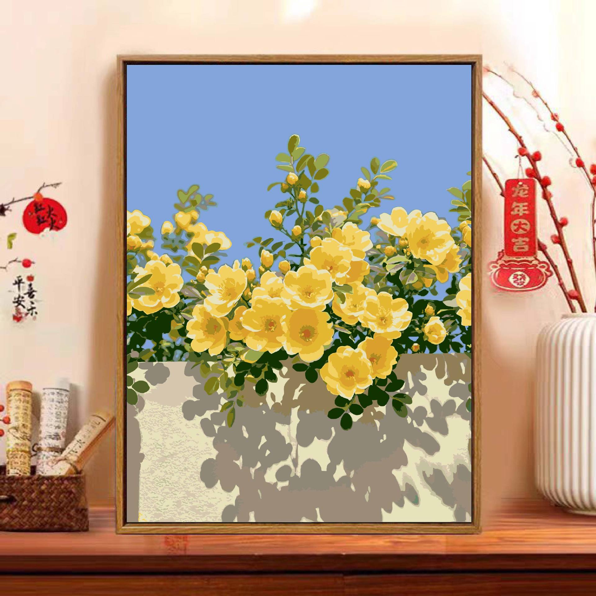Floral pintura al óleo digital diy pintura de relleno adulto pintado a mano paisaje pintado a mano pintado acrílico pintura decorativa
