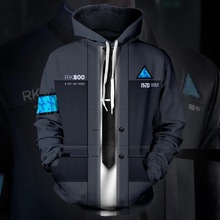 2020 跨境日漫周边印花3D动漫底特律 我欲为人 cosplay动漫卫衣