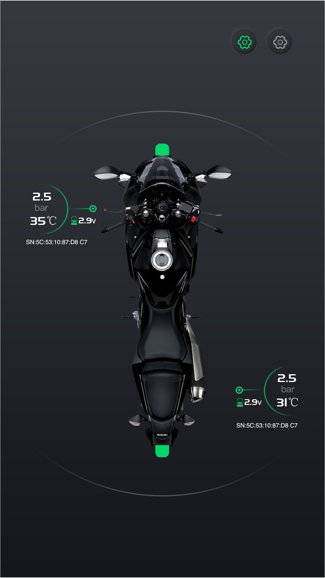 Bluetooth Tire Pressure Detector for Cars and Motorcycles Monitors Tire Pressure in Real Time and Installs High-Precision Tire Pressure Sensors Without Damage