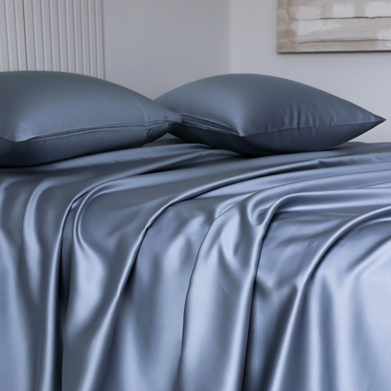 New Spring Summer Lyocell Fiber Four-Piece Set Series - Sheet, Single And Double Ice Silk Bed Sheet Items_voghion.com