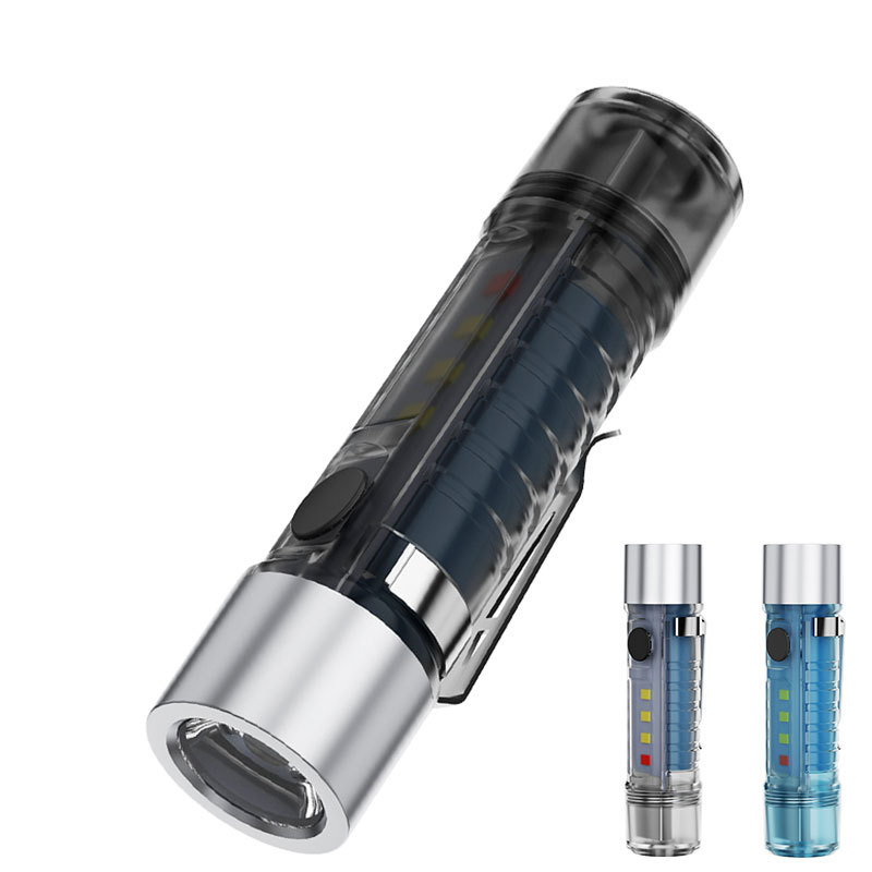 Transfronterizo nueva pequeña linterna multifuncional mini llavero luz al aire libre portátil sombrero clip luz fuente de luz de trabajo