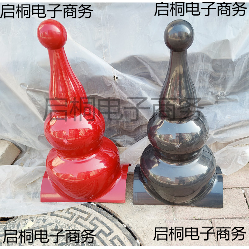 葫芦宝顶宝鼎仿古树脂瓦配件葫芦四角六角凉亭屋脊顶宝塔顶造型