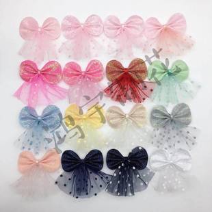 Korean Baby Bow Shiny Polka Dot Hairpin Girls Cute Pair of Ball Head Kidsren's Bangs Side Clip Trendy