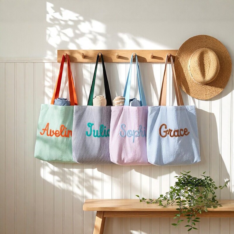 Etsy personalized name striped canvas tote bag for women, large capacity embroidered name bag, simple commuter shoulder bag Etsy personalized name striped canvas tote bag for women, large capacity embroidered name bag, simple commuter shoulder bag