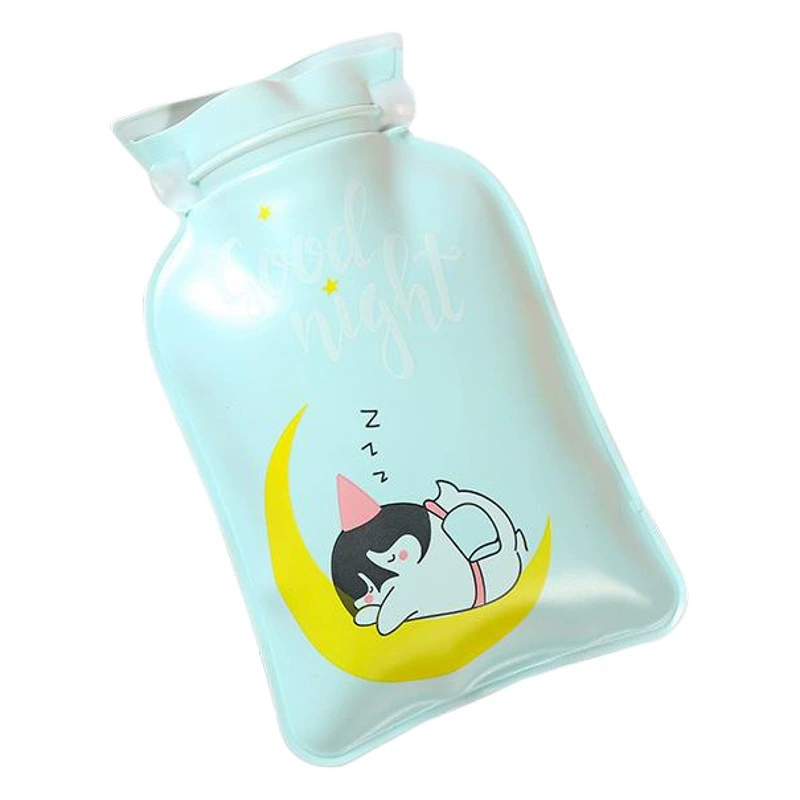 Зимняя Портативная сумка для теплой воды, Взрывозащищенная грелка для рук, сумка для горячей воды с мультяшным принтом из ПВХ, мини теплая сумка с наполнением водой