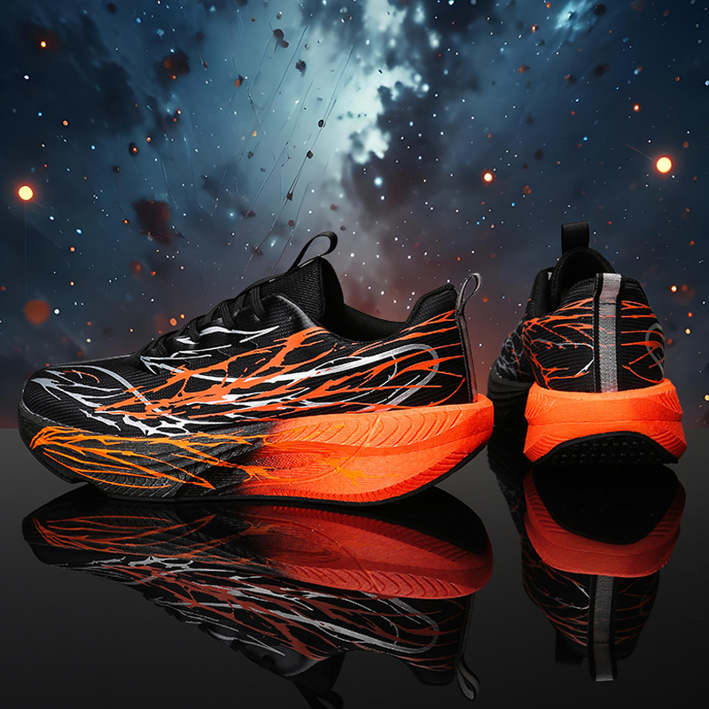 Cross-Border New Large-Size Popcorn Carbon Plate Youth Running Shoes, Luminous, Versatile, Lightweight, Fashionable Couple Sports Shoes Cross-Border New Large-Size Popcorn Carbon Plate Youth Running Shoes, Luminous, Versatile, Lightweight, Fashionable Couple Sports Shoes