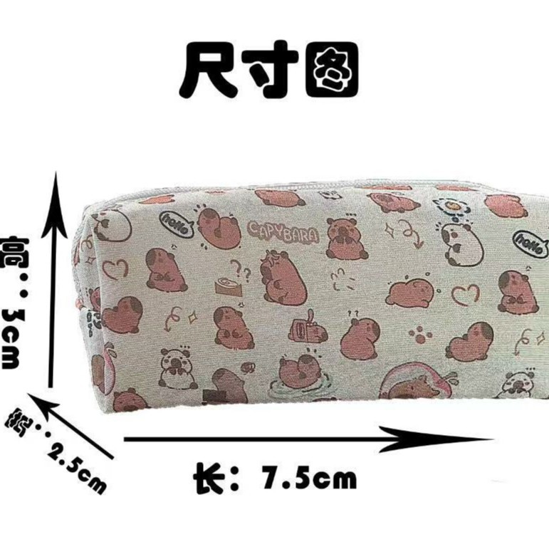 Nuevos bolsos de maquillaje naranja superior cappa en bolsas de nicho japonesas de gran capacidad de la fiesta estudiantil caja de papelería de lápiz