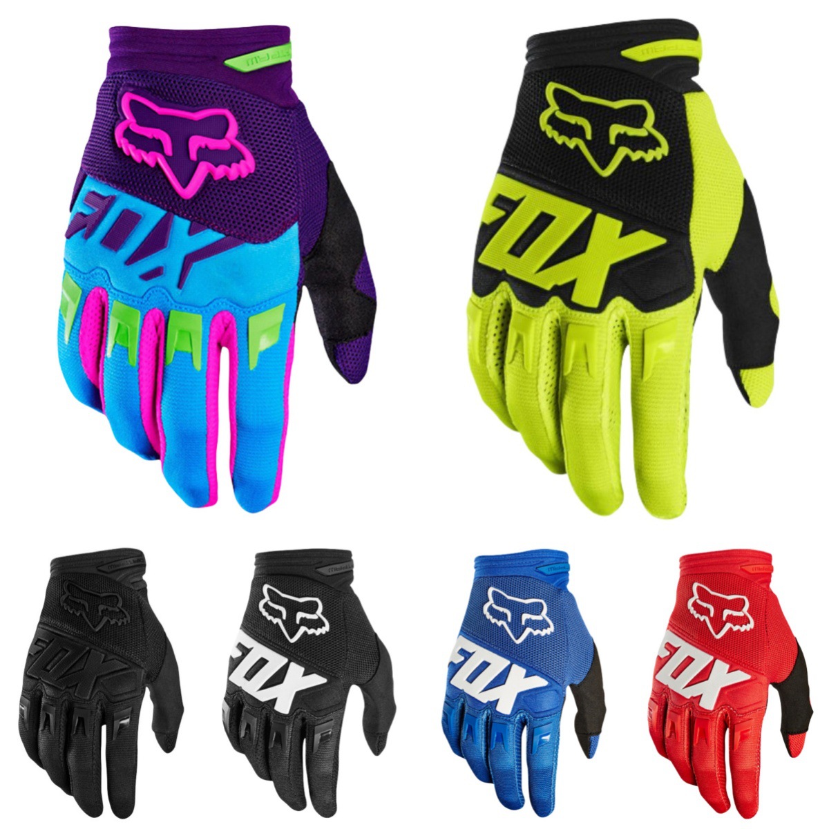 Motorcycle Outdoor Riding Off-Road Anti-Slip Wear-Resistant Sports Gloves for Men and Women, Multi-Color Atv Sun Protection Gloves