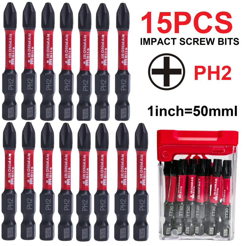 25mm50mm高強度シングルヘッドブラックトルククロス型梅花六角穴付きネジ強力磁気ビット|undefined