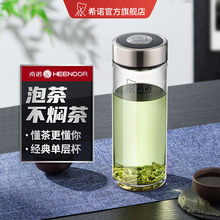 希诺批发玻璃杯单层加厚大容量水杯男女办公茶杯子耐高温泡茶杯子