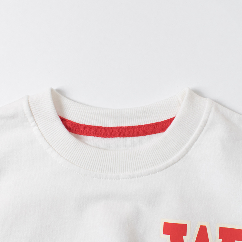 2025 otoño ropa para niños coreanos suéteres para niños letras estilo occidental jersey de algodón puro para hombres tops de moda para niños de moda