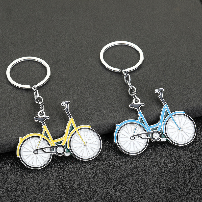 Factory direct oil bicycle alloy key pendant DIY pendant fashion creative Factory direct oil bicycle alloy key pendant DIY pendant fashion creative
