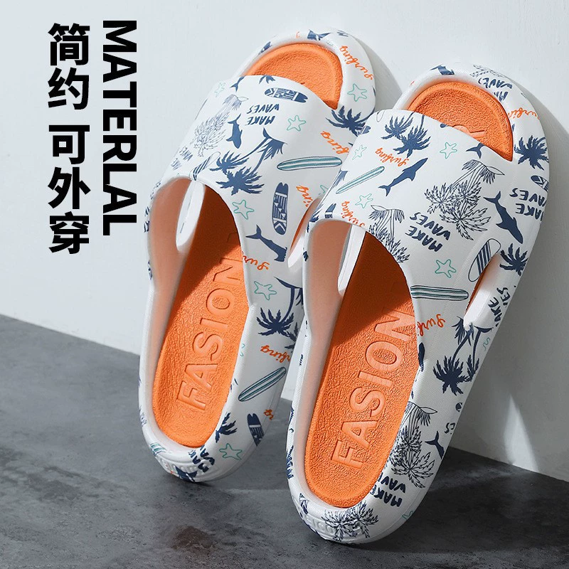 2023 новые мужские тапочки, Летние слипоны, Спортивная ванная комната, домашняя пара, популярные тапочки в Интернете для женщин