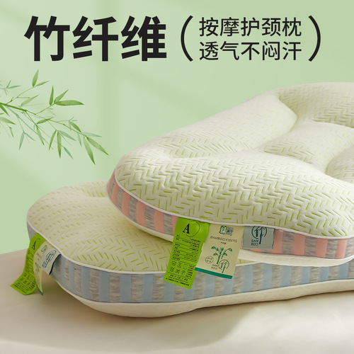 SPA Cervical Pillow Knitted Cotton A-Grade Pillow Core Breathable Adult Single Household College Student Pillow Core