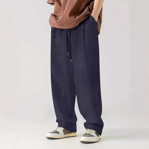 Eurasian Sound Autumn Men's Corduroy Casual Sporty Loose Long Pants