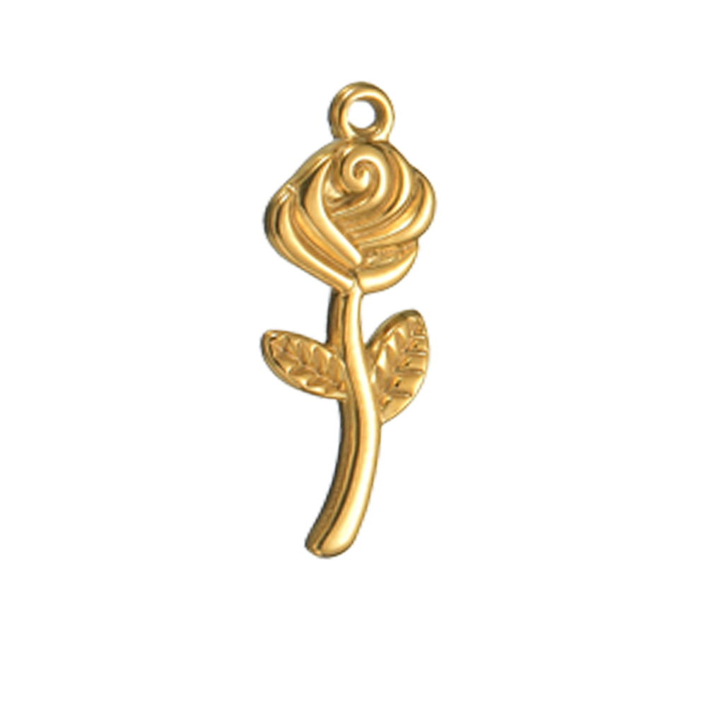 DIY Jewelry Accessories Classification 10 PCS/Package Stainless Steel Rose Flower Butterfly Pendant