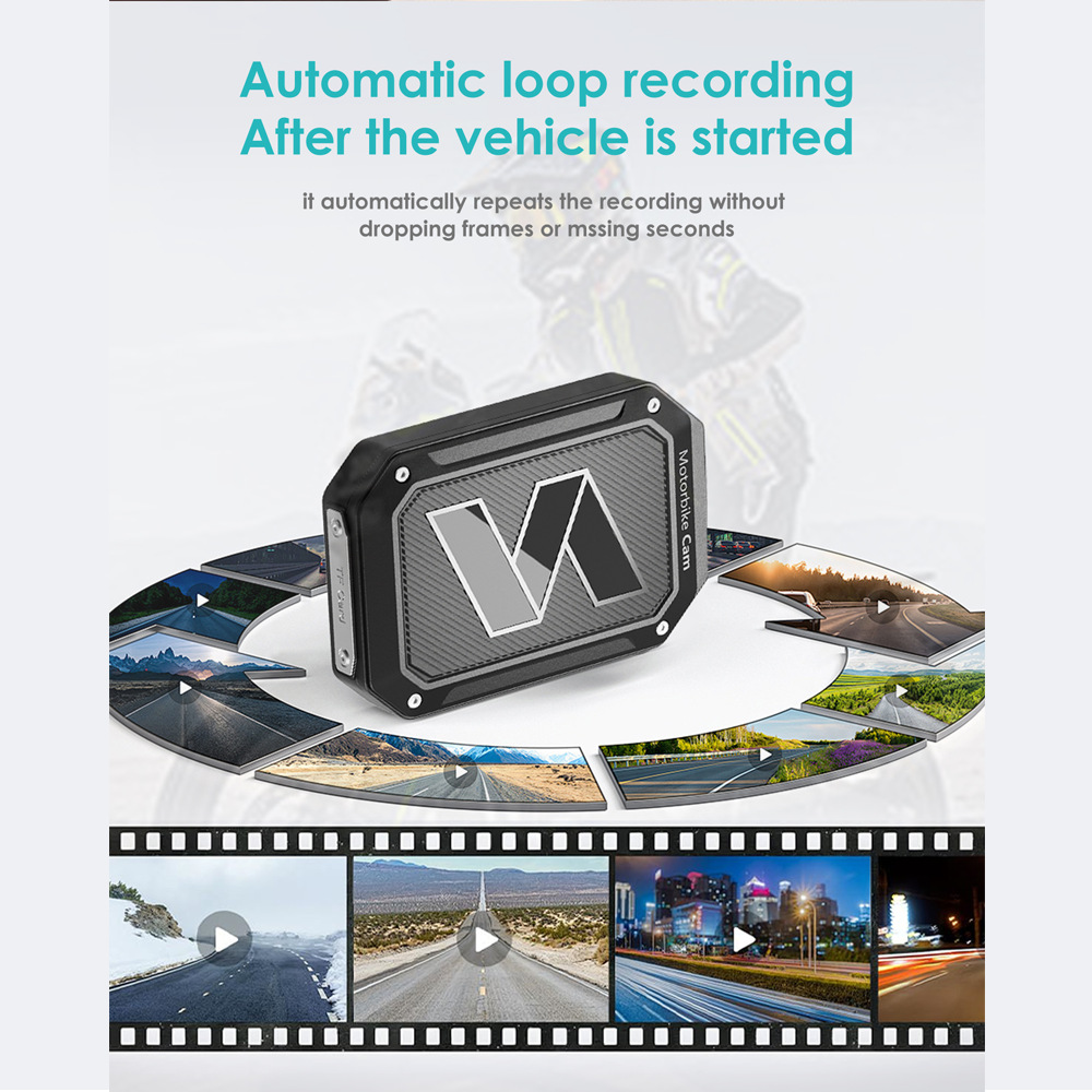 Cross-Border Best-Selling Motorcycle Dashcam with Wifi, Waterproof, Anti-Shake, 1080P Video Recording, Specifically for Motorcycle Travel