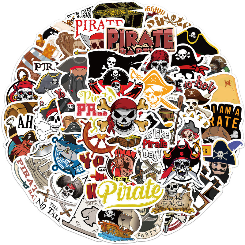 50 cartoon pirate graffiti stickers decorative luggage pen guitar notebook waterproof Amazon hot stickers 50 cartoon pirate graffiti stickers decorative luggage pen guitar notebook waterproof Amazon hot stickers