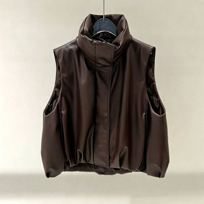 2026 Autumn/Winter New Women's Short down Cotton Vest with Stand Collar, Export Jacket, Thickened Vest for Women 2026 Autumn/Winter New Women's Short down Cotton Vest with Stand Collar, Export Jacket, Thickened Vest for Women