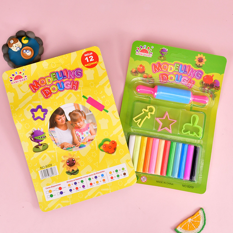 12 juguete de arcilla de color de protección del medio ambiente arcilla de goma arcilla suave DIY no manos sucias
