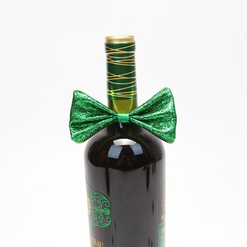 Zilin transfronteriza irlandés escena del partido diseño props St. Patrick botella de vino decoración verde tapa de la botella de vino