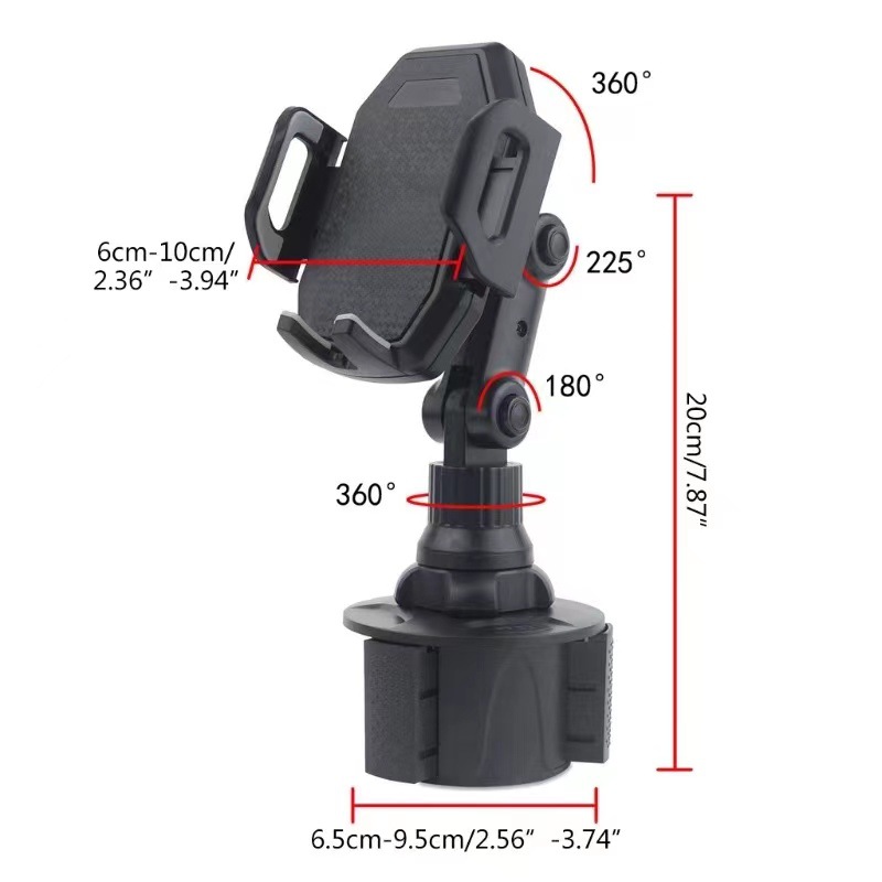 Cross-border Amazon car water cup holder mobile phone holder car folding bending rotating universal car navigation bracket