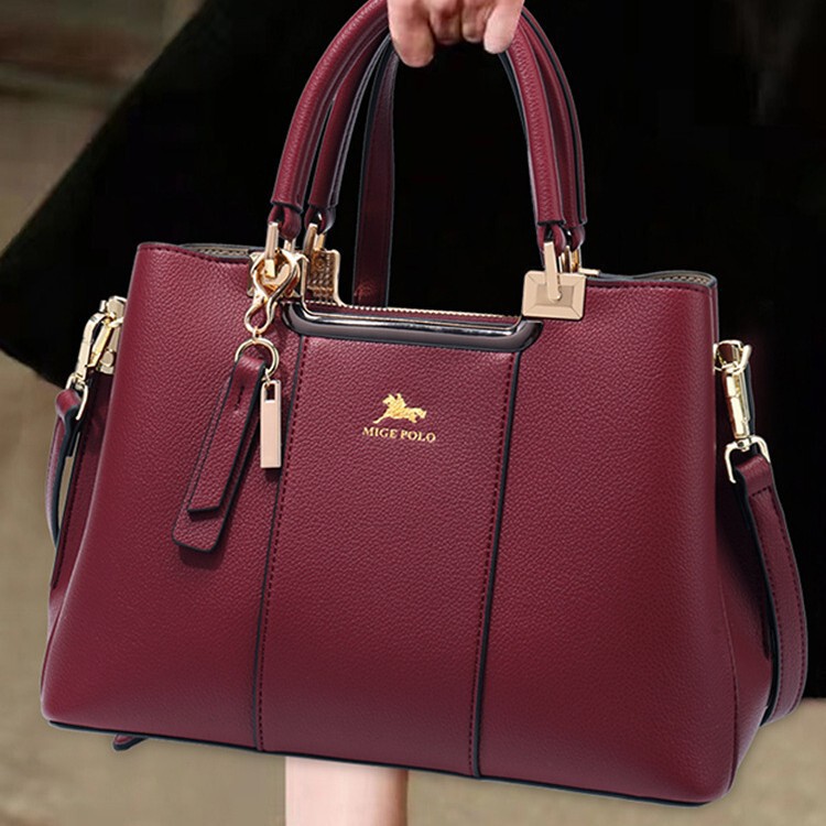 Paul Women's Bag Entry Luxury Brand Genuine Leather Mother Bag 2023 New Arrival Fashionable Atmosphere Middle-aged Women's Bag Handbag