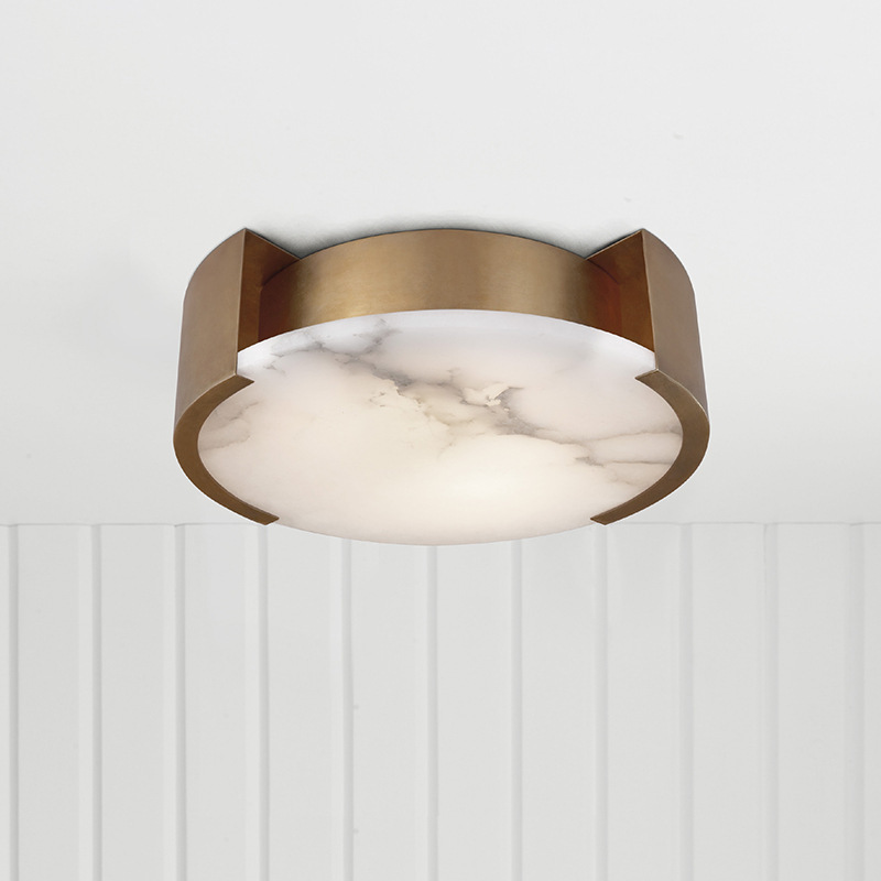 American-style all-copper restaurant ceiling lamp modern simple balcony lamp indoor bathroom porch marble LED ceiling lamp American-style all-copper restaurant ceiling lamp modern simple balcony lamp indoor bathroom porch marble LED ceiling lamp
