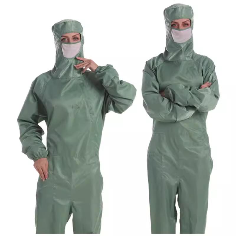 防静电衣服工作服背标印字食品药厂洁净车间防尘防护斜拉链无尘服