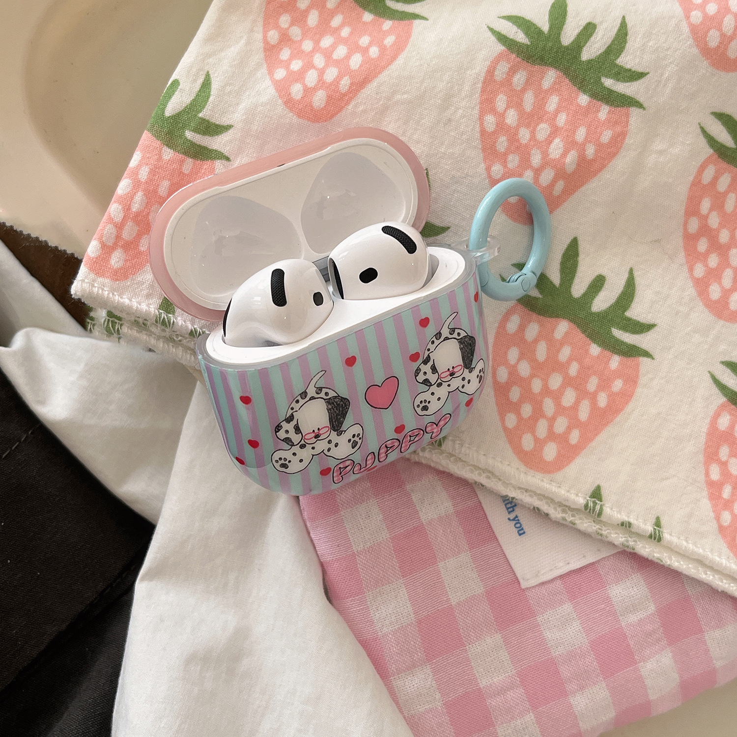 Lindo perro a rayas de dibujos animados de nicho para auriculares AirpodsPro2 nuevo par de 3/4 generación 1/2 generación Pro