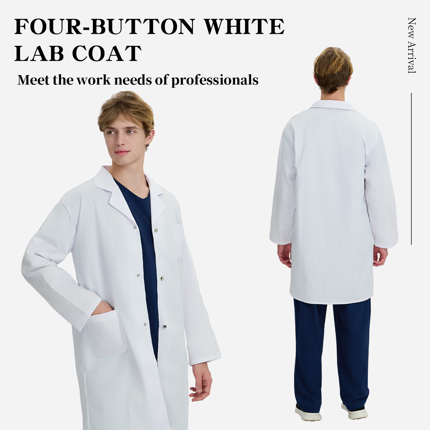 Batas de laboratorio transfronterizas, batas blancas, modelos de comercio exterior para hospitales, uniformes médicos, los más vendidos en Amazon, uniformes de trabajo de manga larga del sudeste asiático. image 24