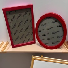 钻石画专用PP塑料长方形圆形白色色相框摆台红色相框厂家礼品批发